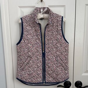 j. crew Floral Puffer Vest